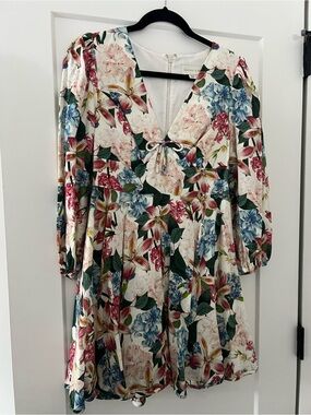 NEW Sachin + Babi Dolce Dress | Size 2 | Floral Mini Fit and Flare V Neck Cotton